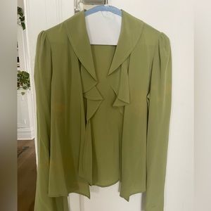 Stine cold fox green blouse